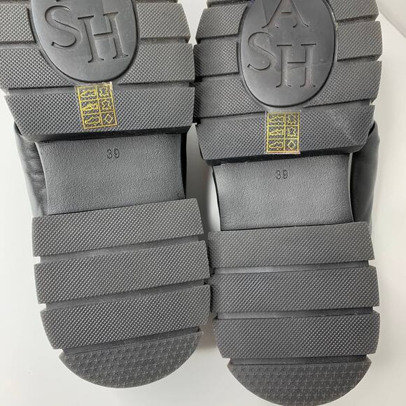 ASH Shilo Leather Platform Chunky Slide Sandal Womens Black US 8 - Picture 8 of 12